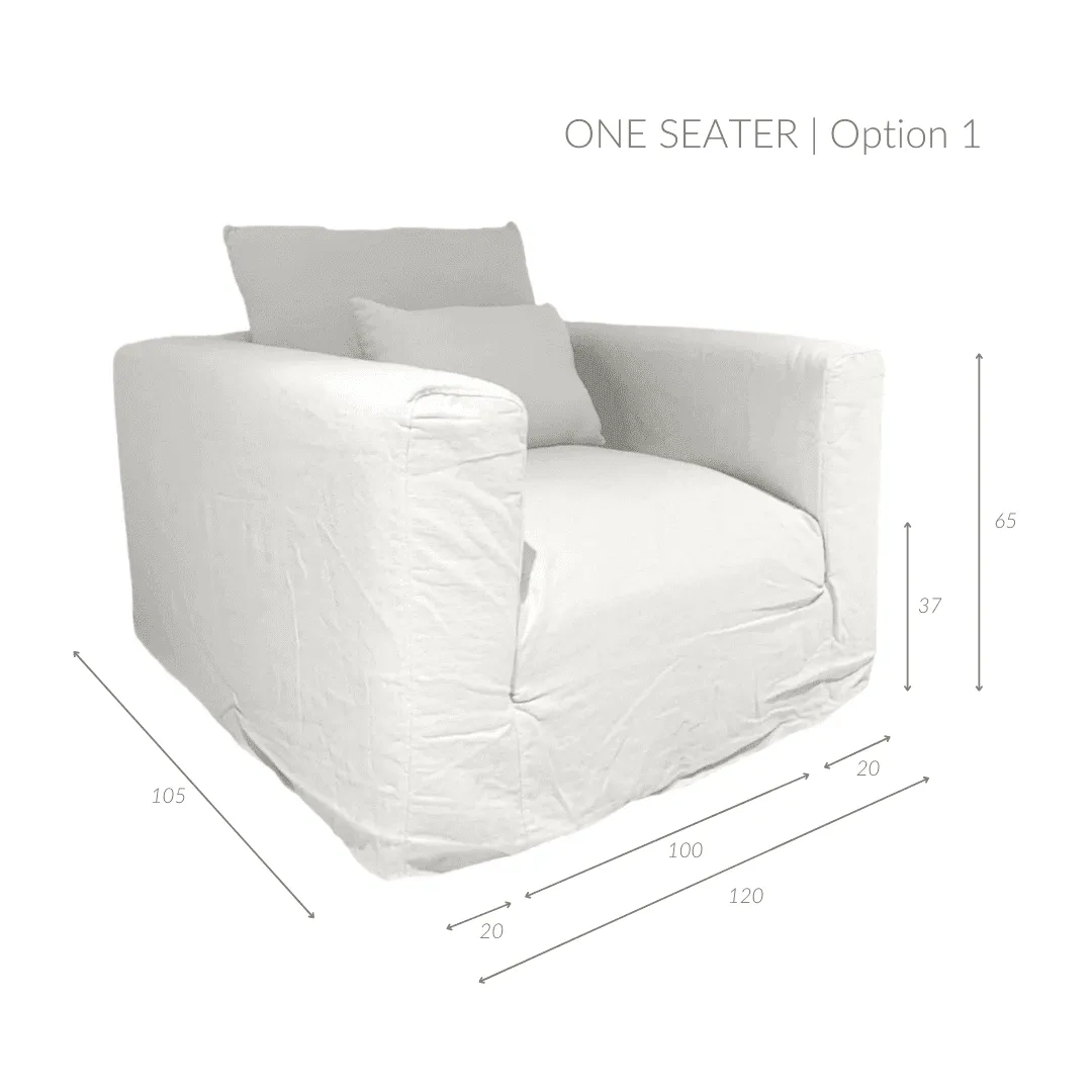 Ibiza Linen Single Sofa Zoco Home