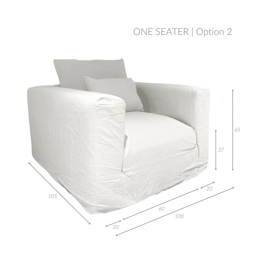 Ibiza Linen Single Sofa Zoco Home