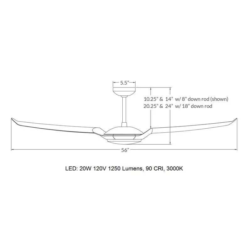 IC/Air Three Blade DC LED Ceiling Fan