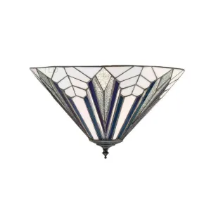 Interiors 1900 Astoria 40cm Tiffany Flush Ceiling Light