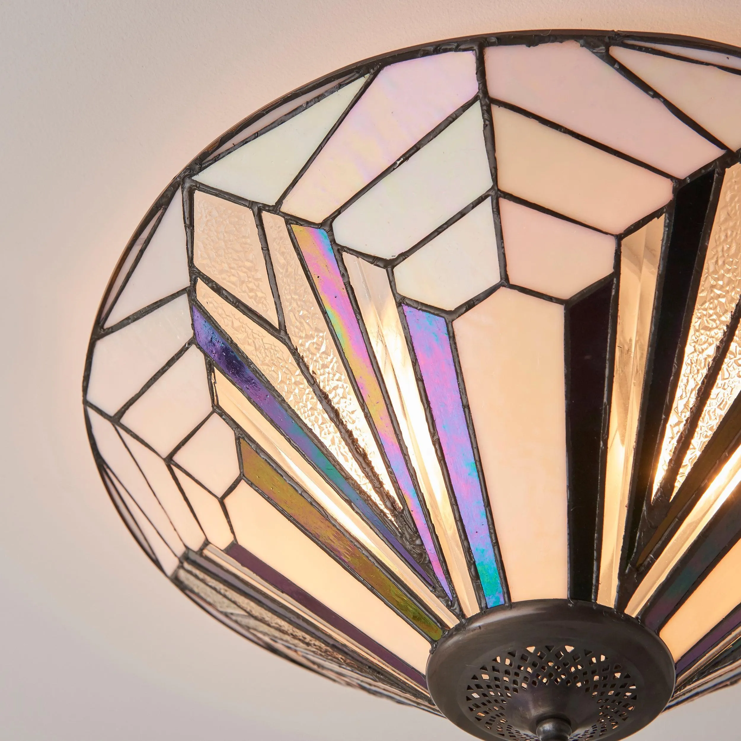 Interiors 1900 Astoria 48cm Tiffany Flush Ceiling Light