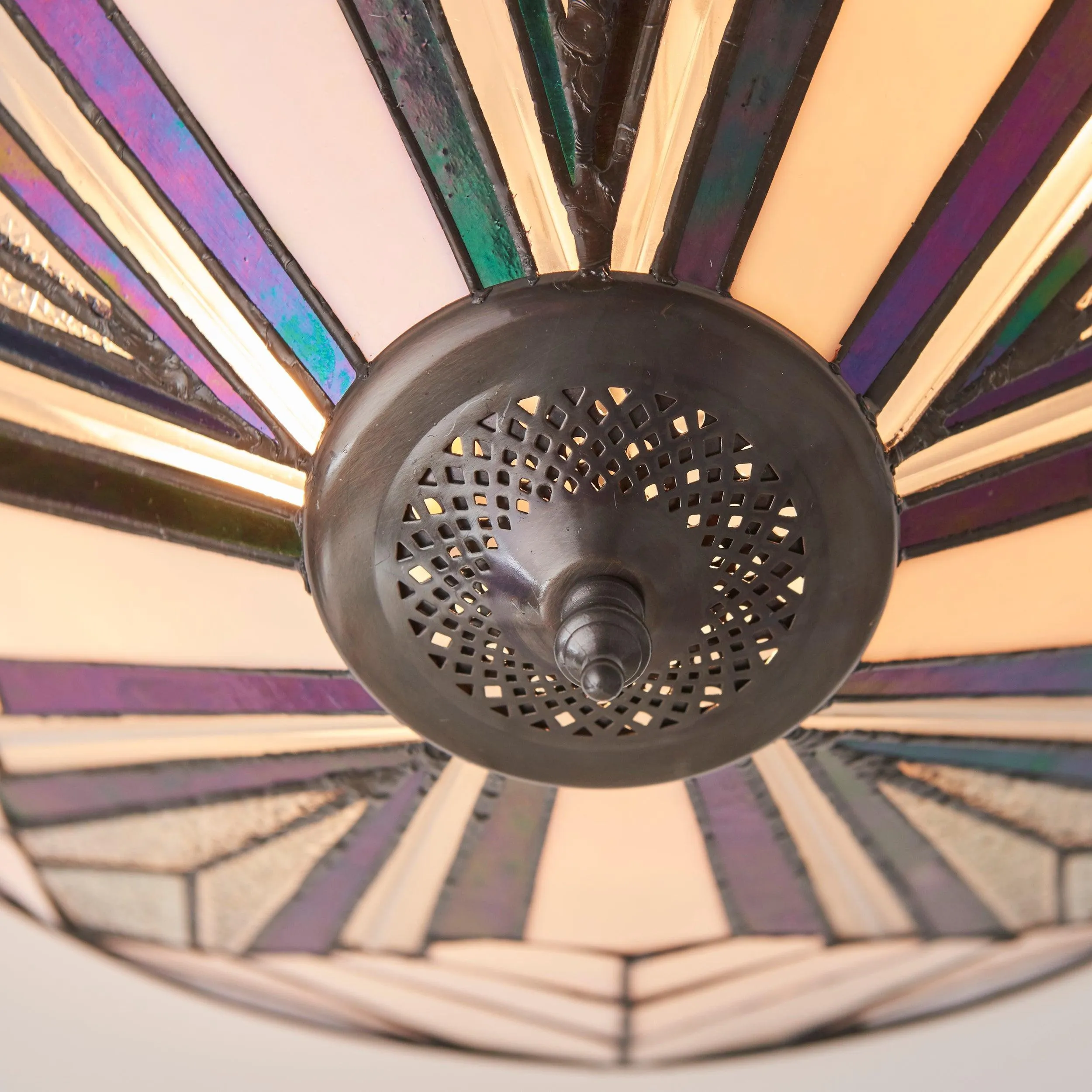 Interiors 1900 Astoria 48cm Tiffany Flush Ceiling Light