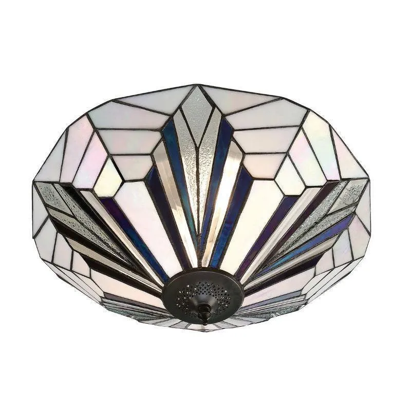 Interiors 1900 Astoria 48cm Tiffany Flush Ceiling Light