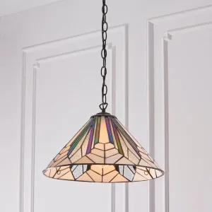 Interiors 1900 Astoria Tiffany Ceiling Pendant - 40cm