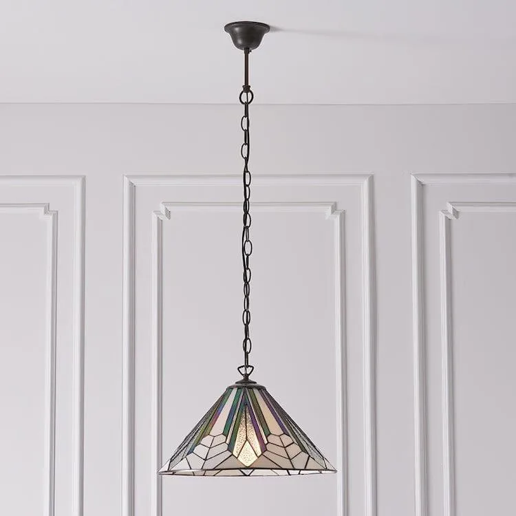 Interiors 1900 Astoria Tiffany Ceiling Pendant - 40cm