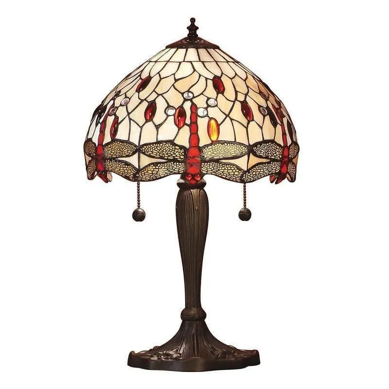 Interiors 1900 Beige Dragonfly Intermediate Tiffany Lamp