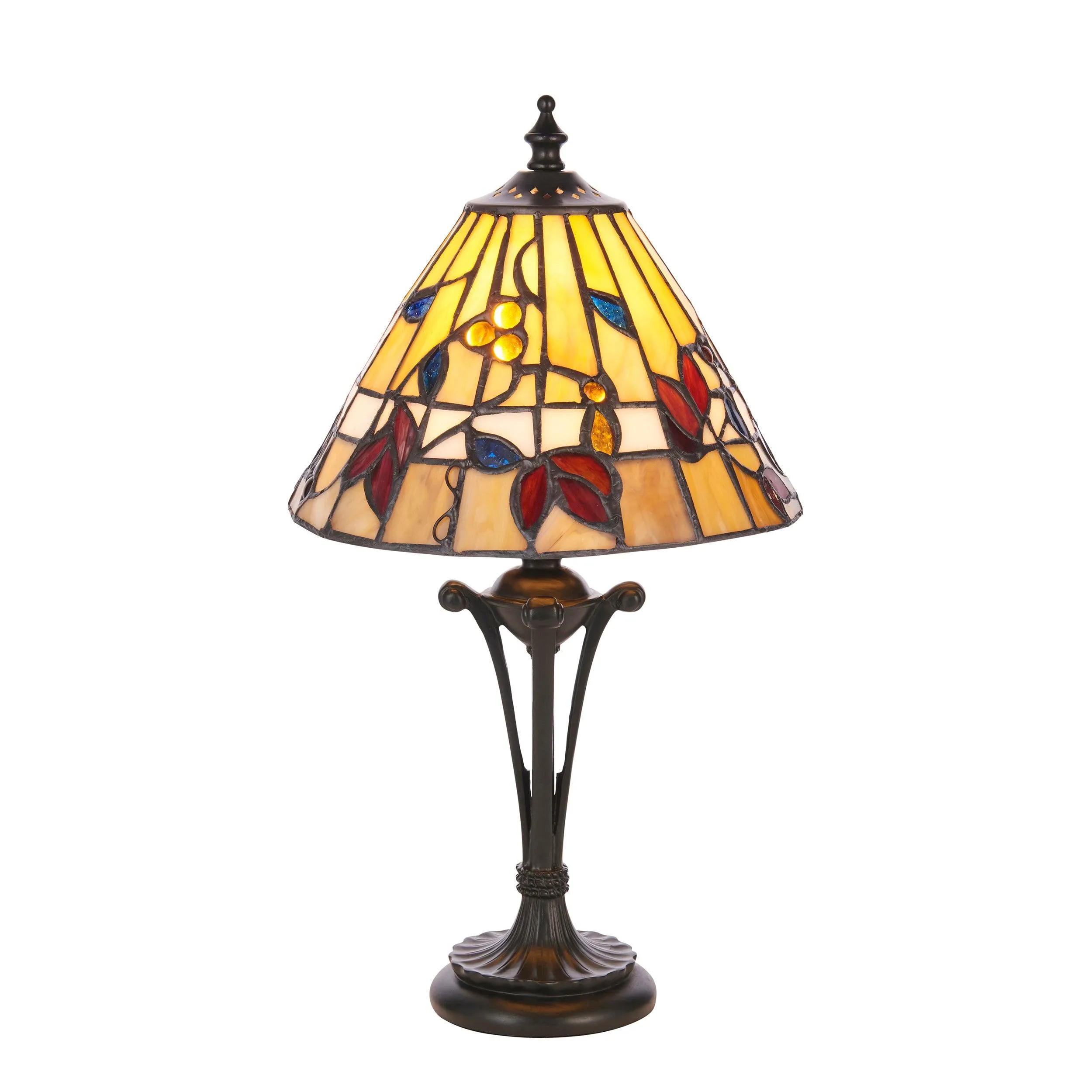 Interiors 1900 Bernwood Small Tiffany Bedside Table Lamp