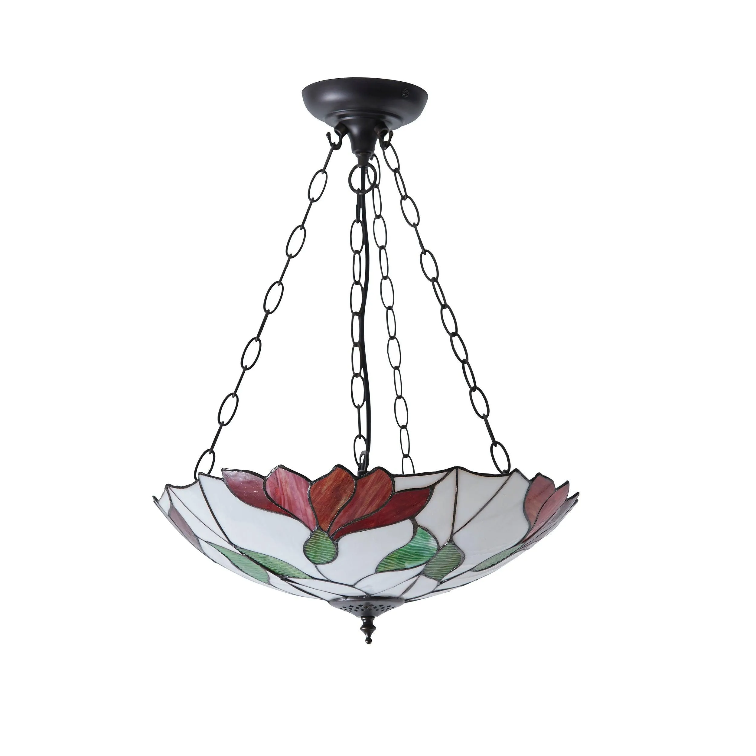 Interiors 1900 Botanica Inverted Tiffany Ceiling Light