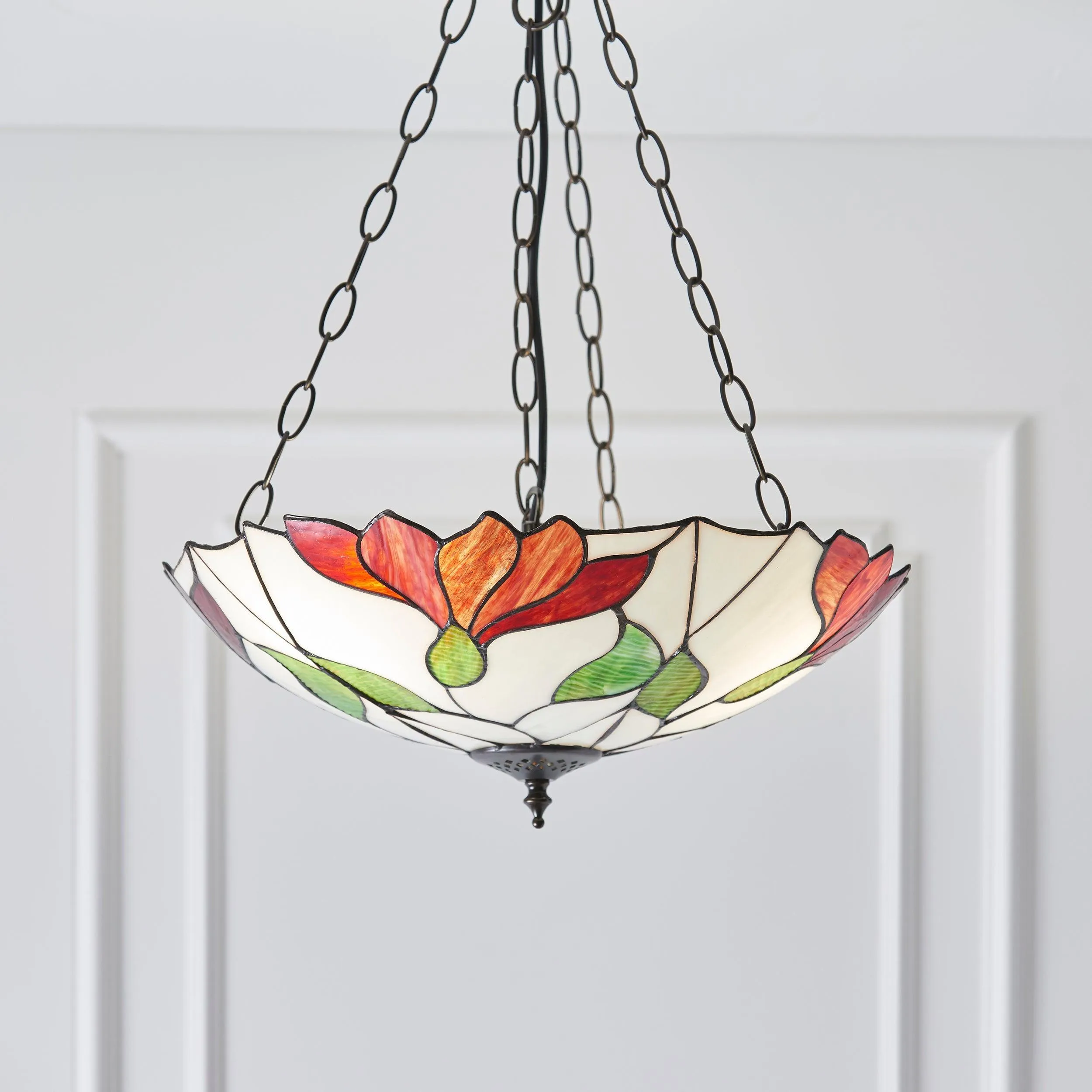 Interiors 1900 Botanica Inverted Tiffany Ceiling Light