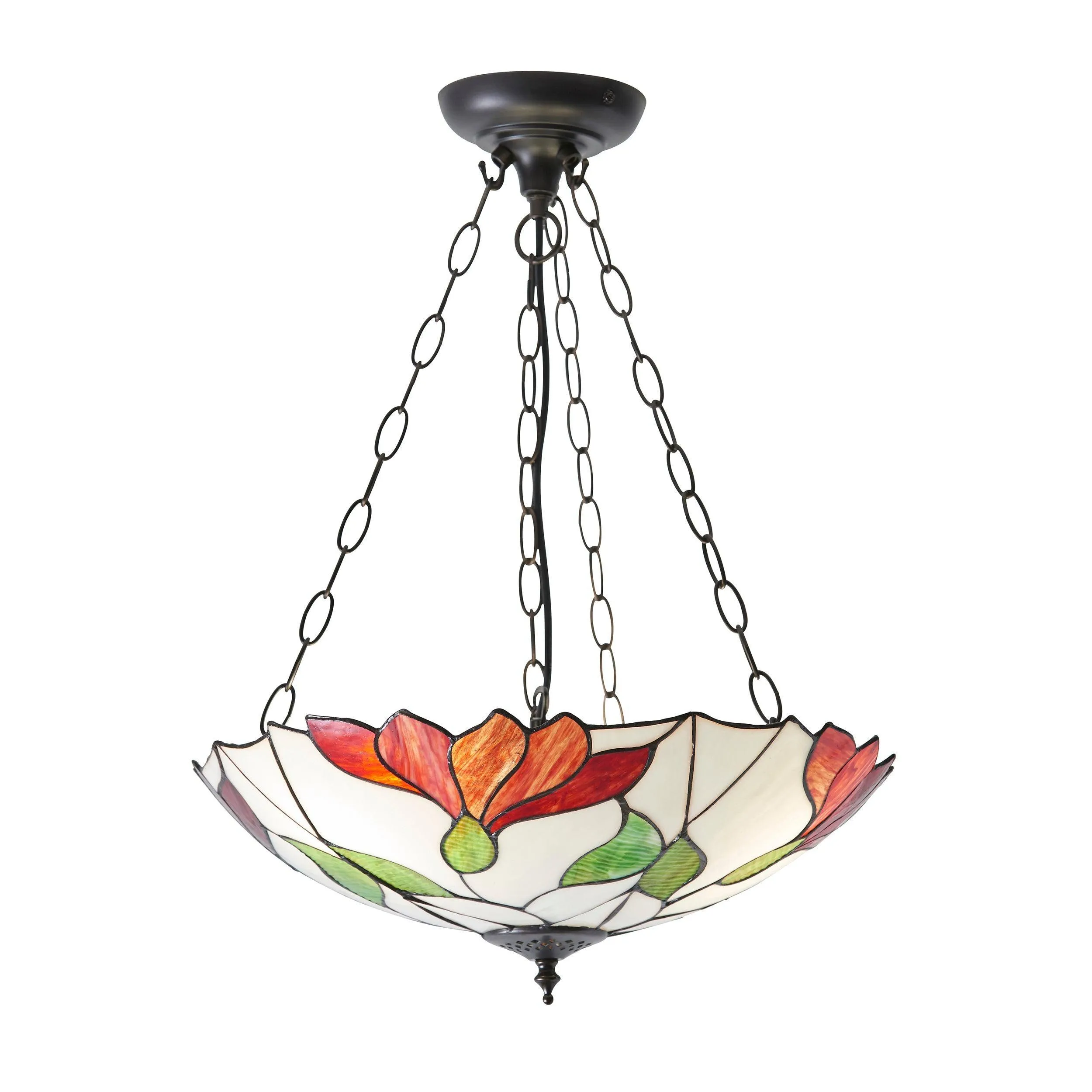 Interiors 1900 Botanica Inverted Tiffany Ceiling Light