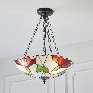 Interiors 1900 Botanica Inverted Tiffany Ceiling Light