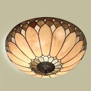 Interiors 1900 Brooklyn Medium Flush Tiffany Ceiling Light