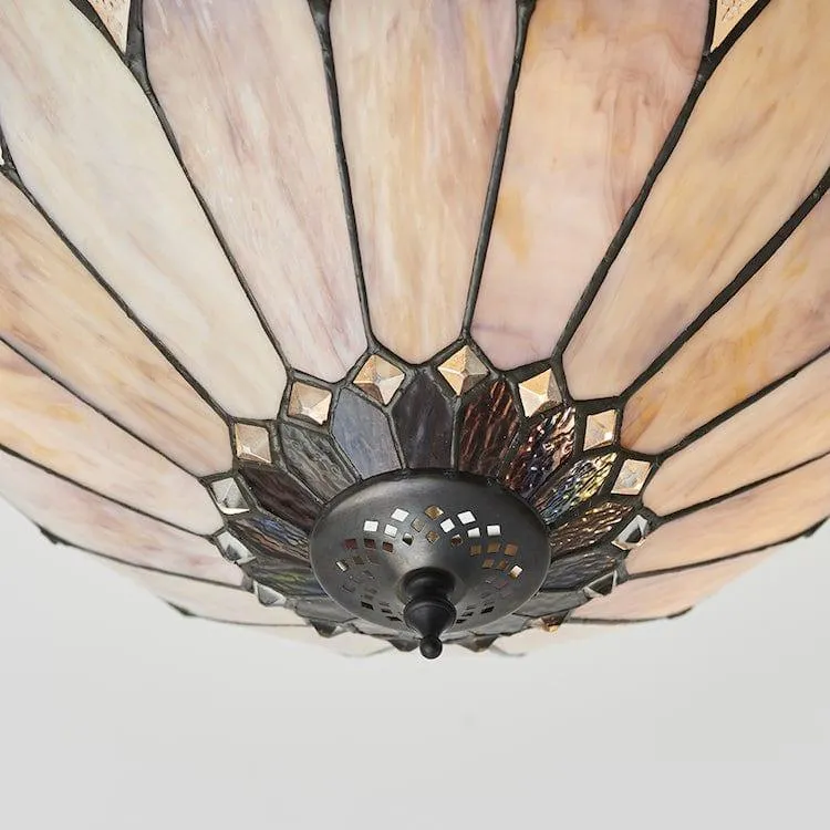Interiors 1900 Brooklyn Semi-Flush Tiffany Ceiling Light