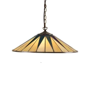 Interiors 1900 Dark Star Large Tiffany Ceiling Pendant