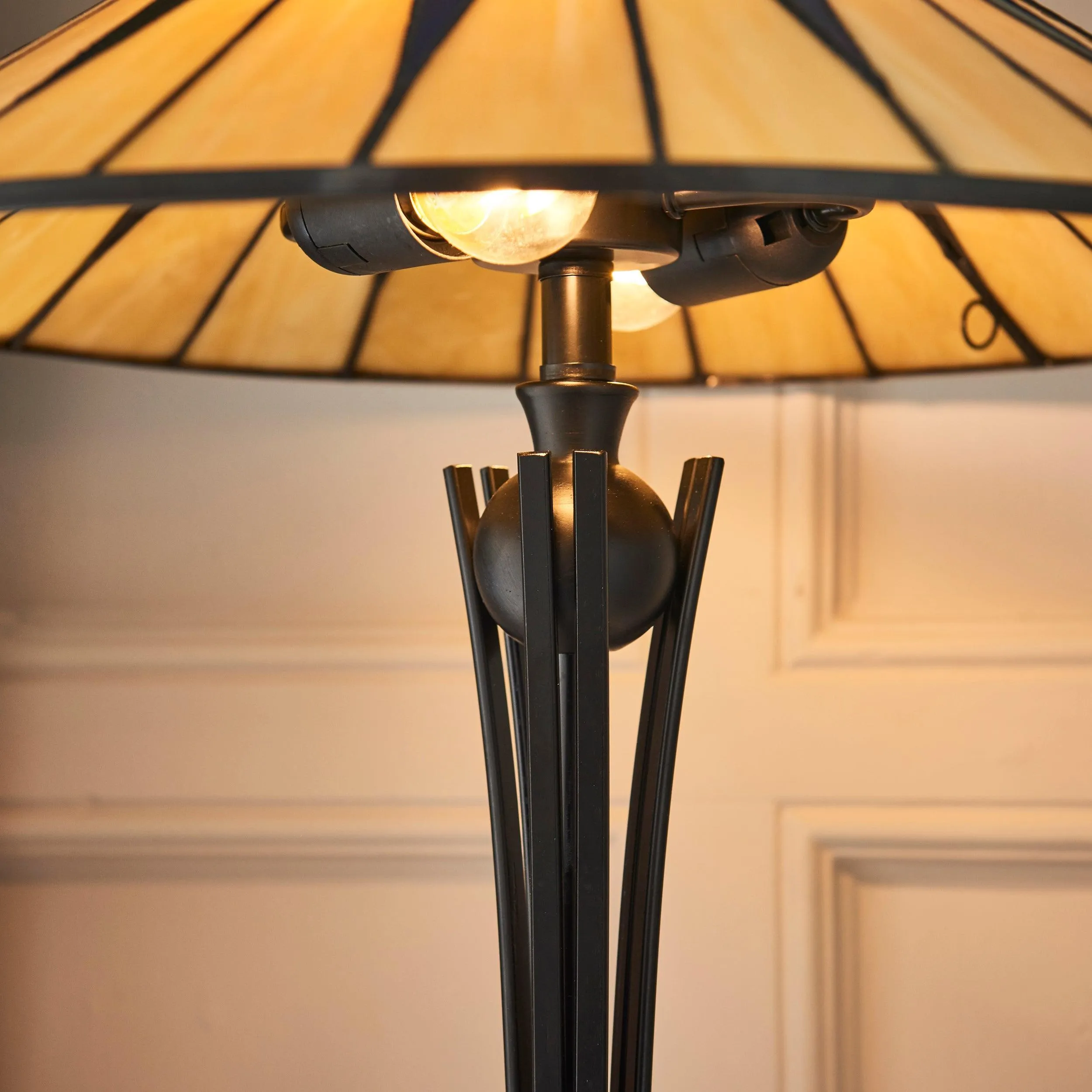 Interiors 1900 Dark Star Tiffany 2 Light Table Lamp