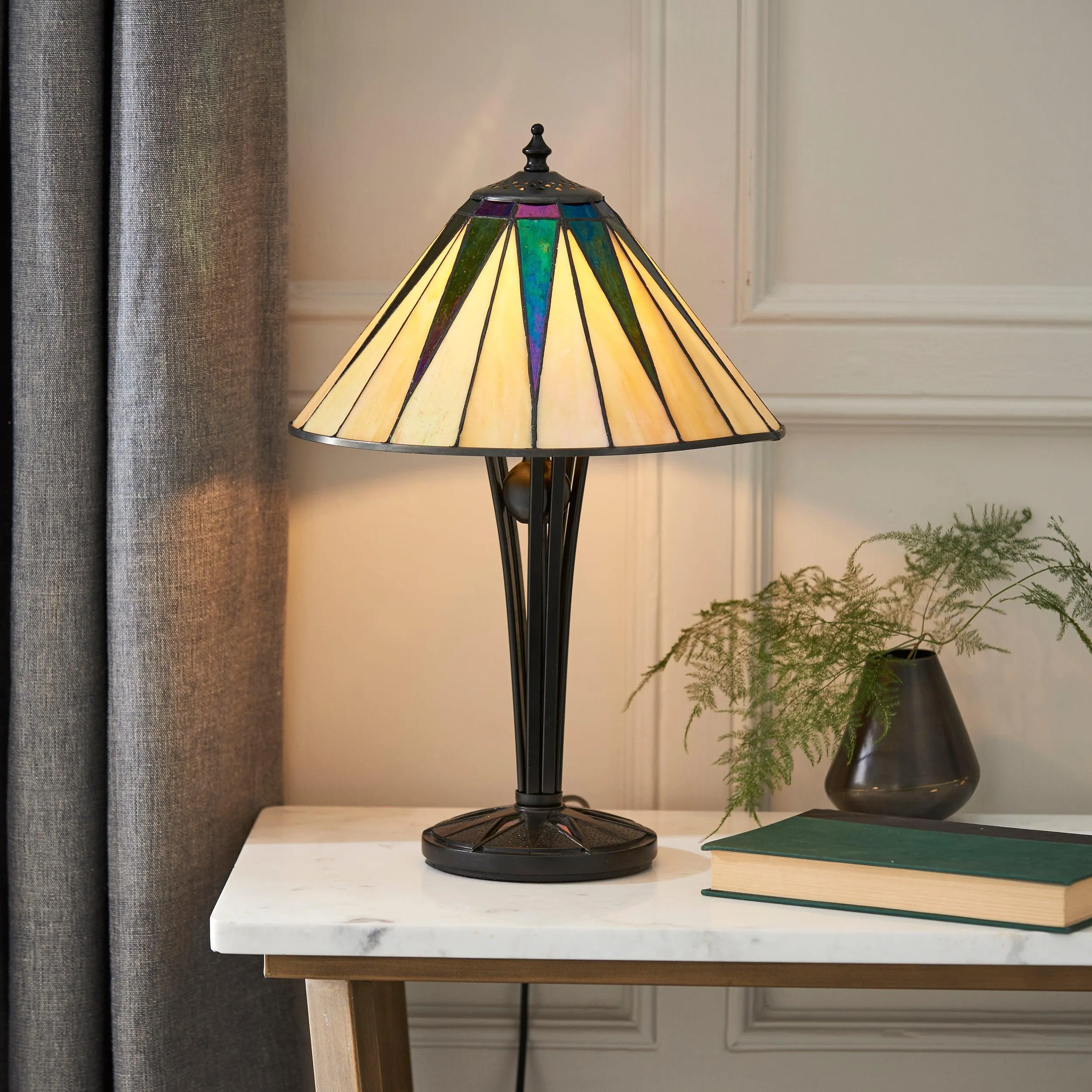 Interiors 1900 Dark Star Tiffany Table Lamp