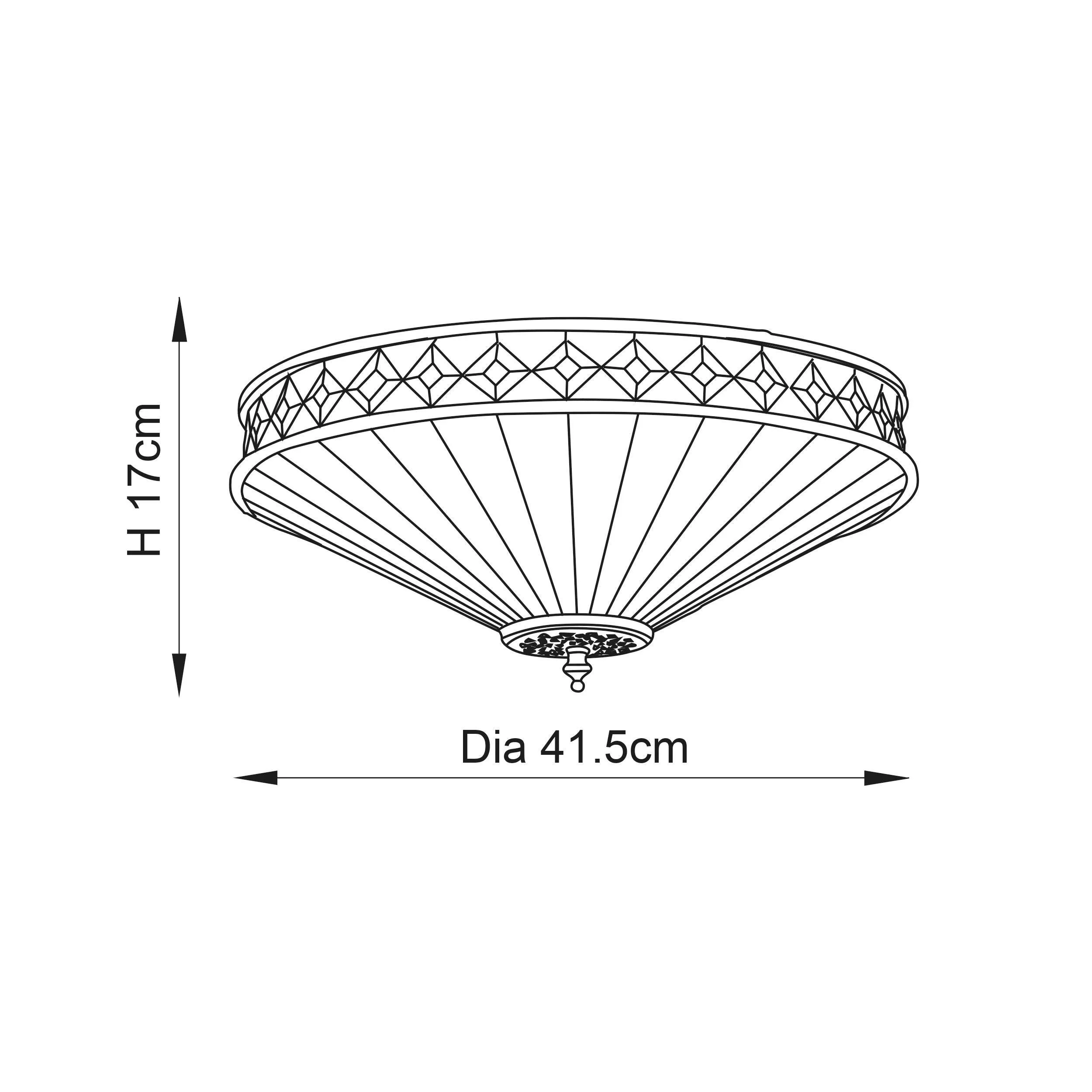 Interiors 1900 Fargo Flush Tiffany Ceiling Light