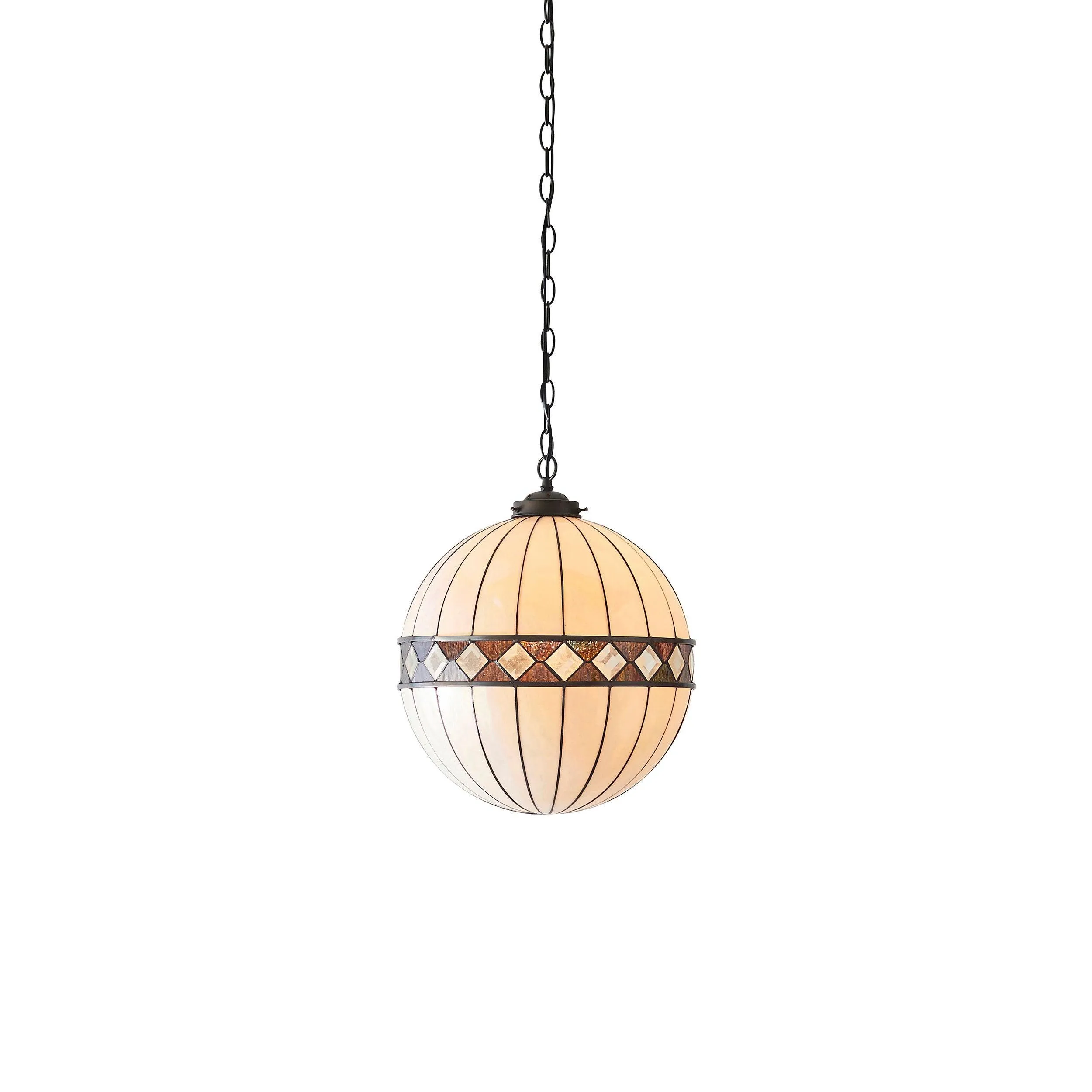 Interiors 1900 Fargo Medium Tiffany Globe Ceiling Light