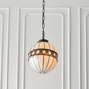 Interiors 1900 Fargo Small Tiffany Globe Ceiling Light