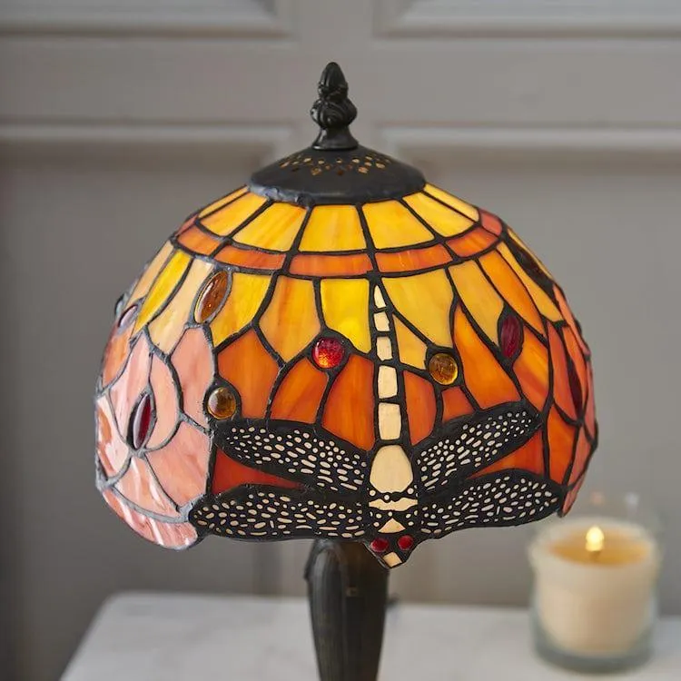 Interiors 1900 Flame Dragonfly Intermediate Tiffany Lamp