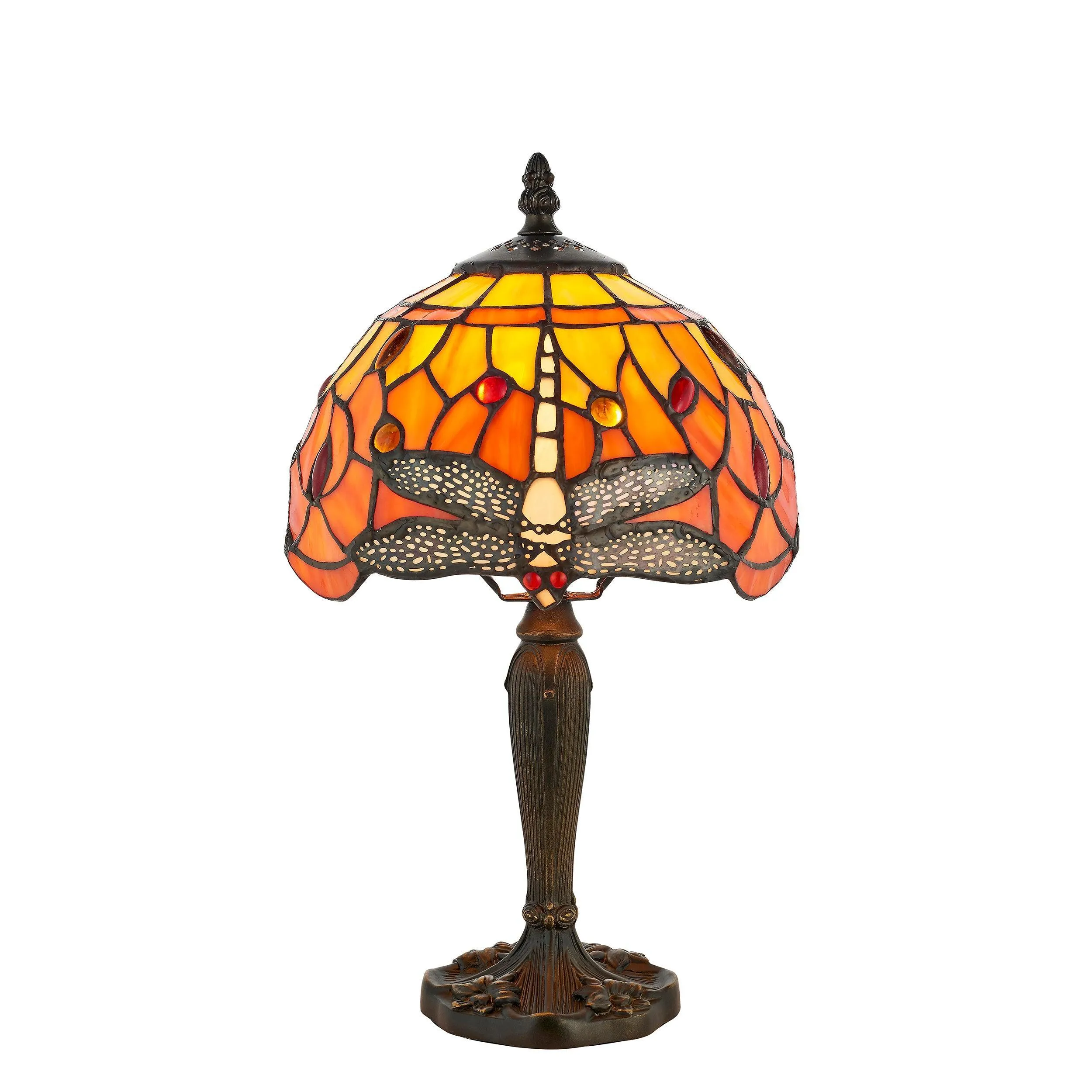 Interiors 1900 Flame Dragonfly Intermediate Tiffany Lamp