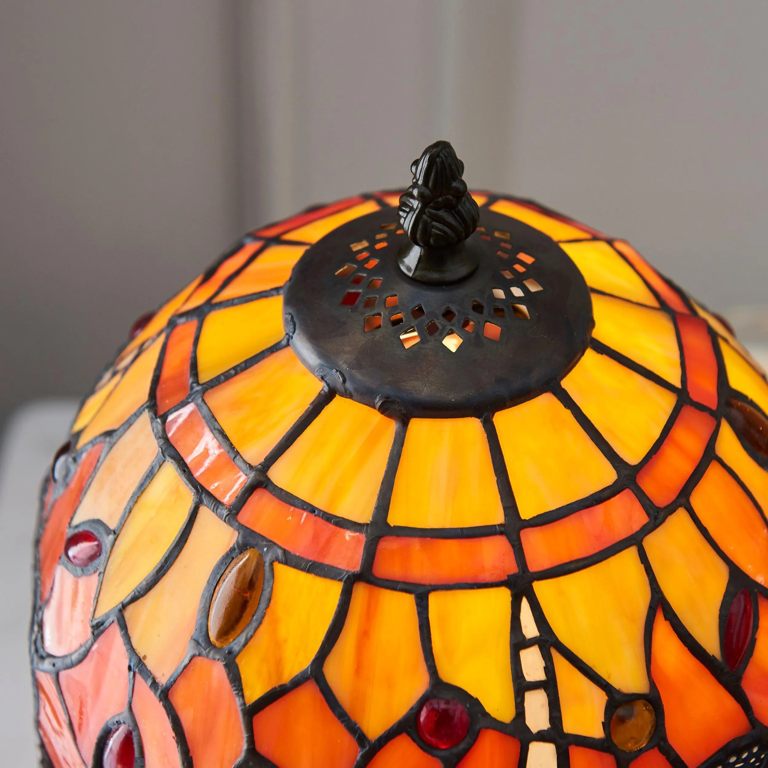 Interiors 1900 Flame Dragonfly Intermediate Tiffany Lamp