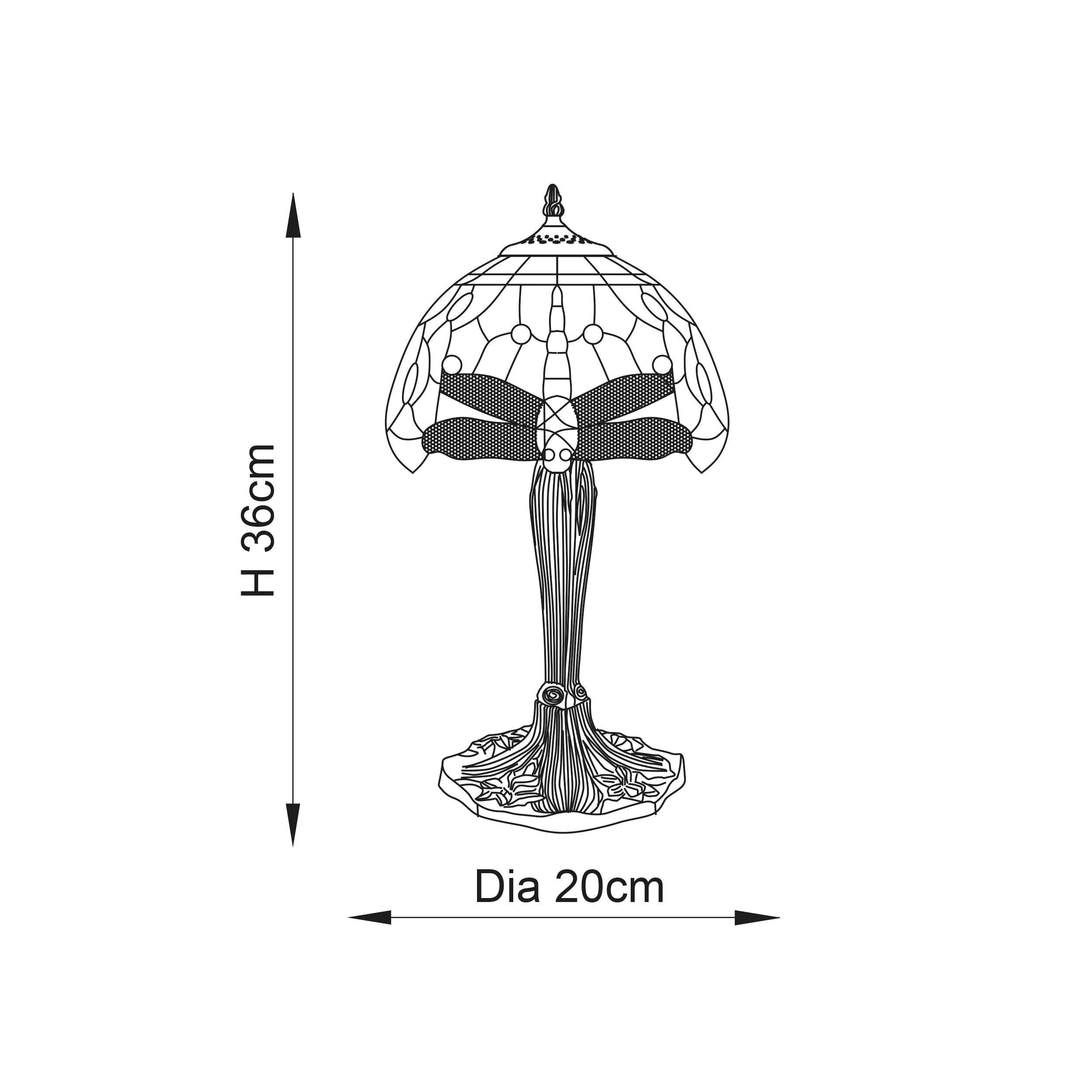 Interiors 1900 Flame Dragonfly Intermediate Tiffany Lamp