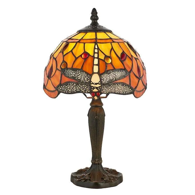 Interiors 1900 Flame Dragonfly Intermediate Tiffany Lamp
