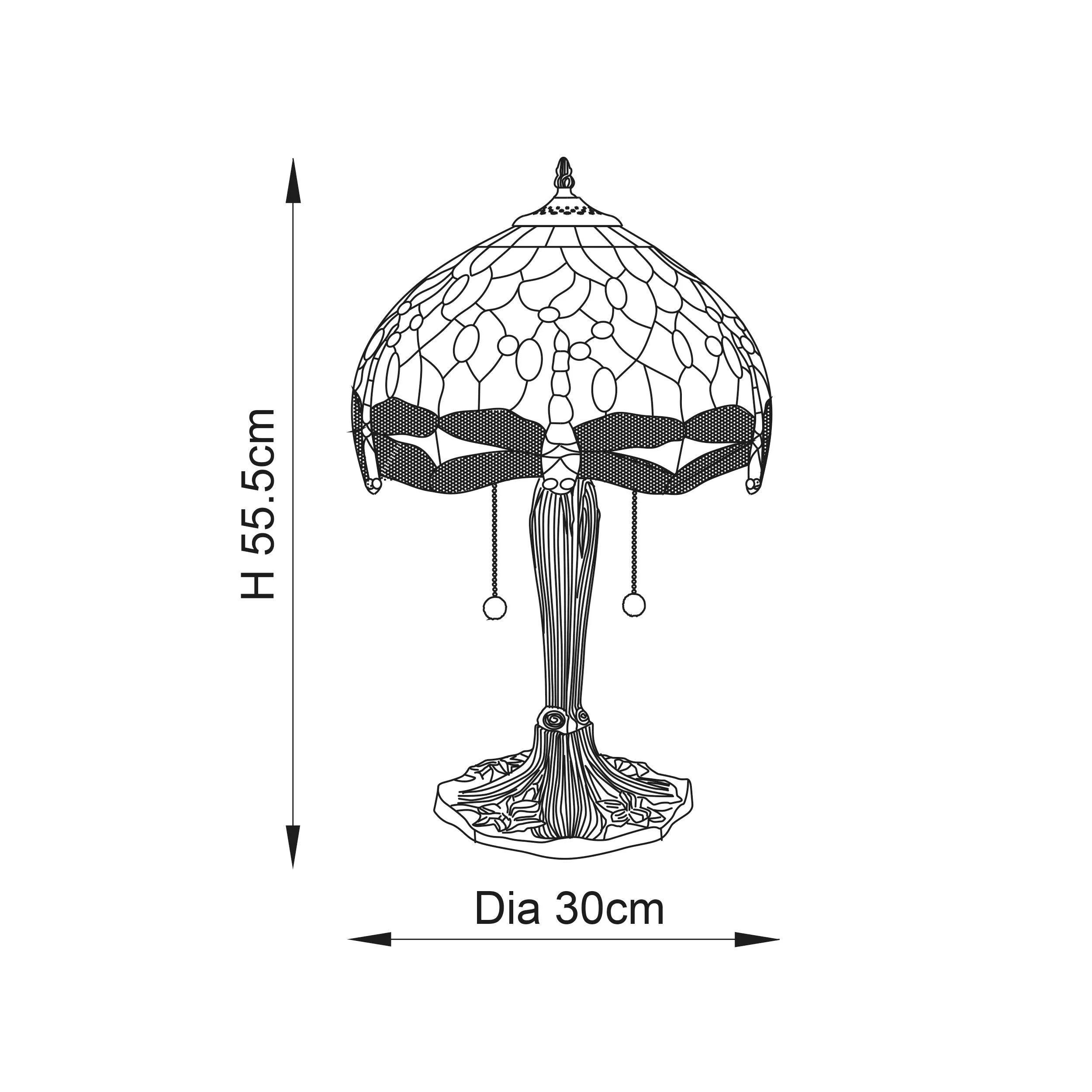 Interiors 1900 Flame Dragonfly Small Tiffany Lamp