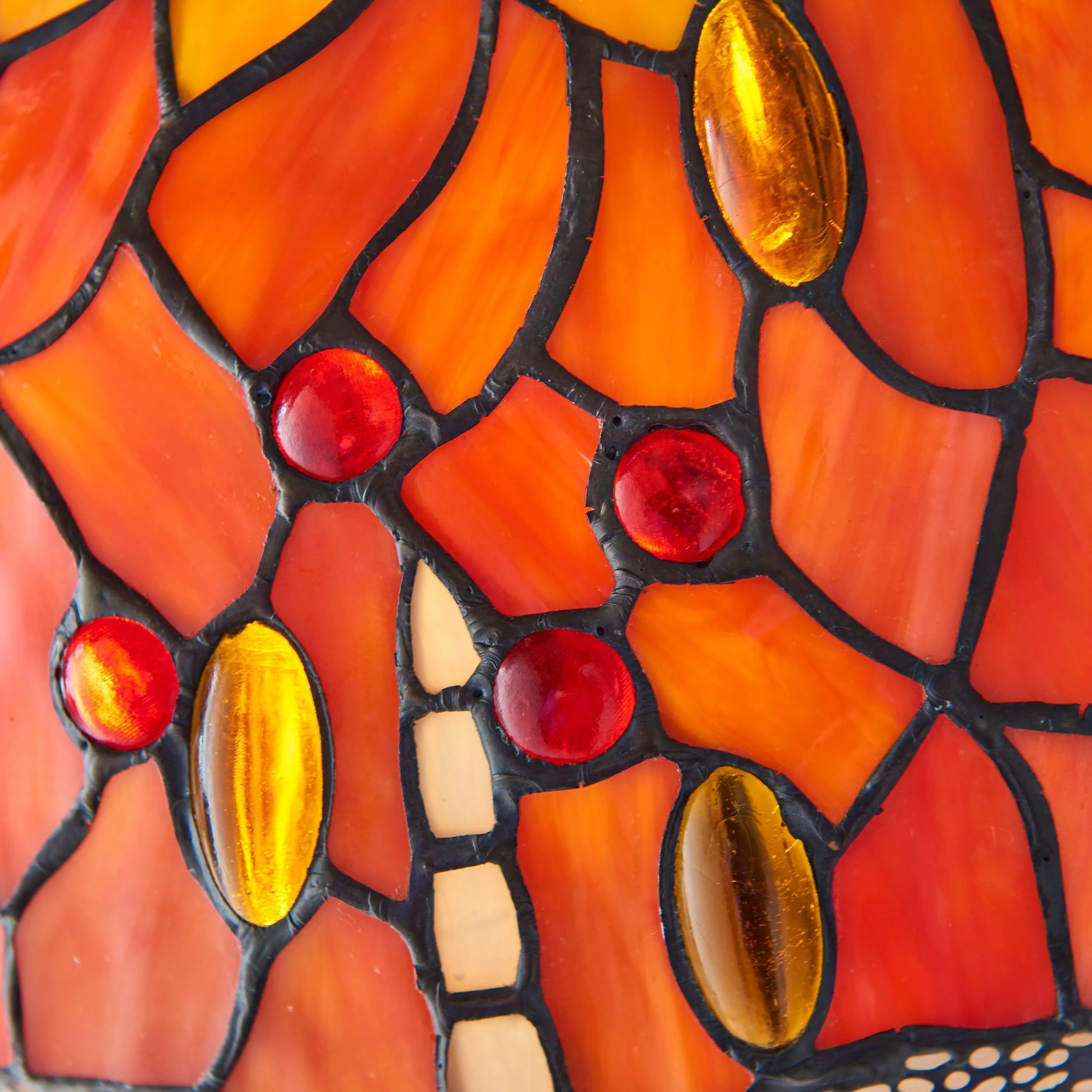 Interiors 1900 Flame Dragonfly Small Tiffany Lamp
