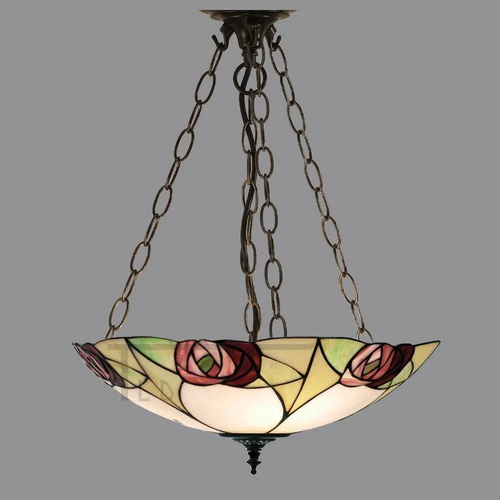 Interiors 1900 Ingram Large Inverted Tiffany Ceiling Light