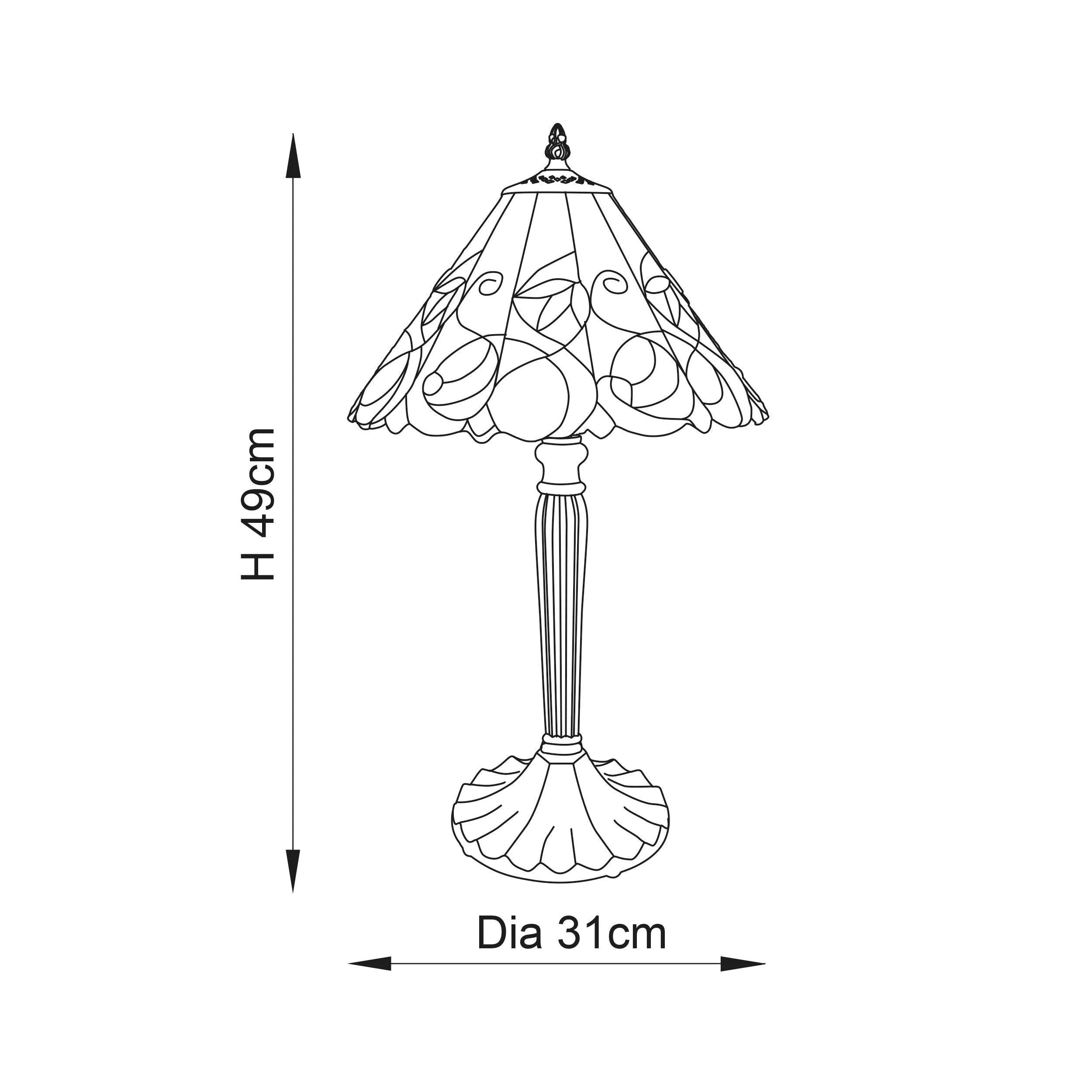Interiors 1900 Jamelia Small Tiffany Lamp
