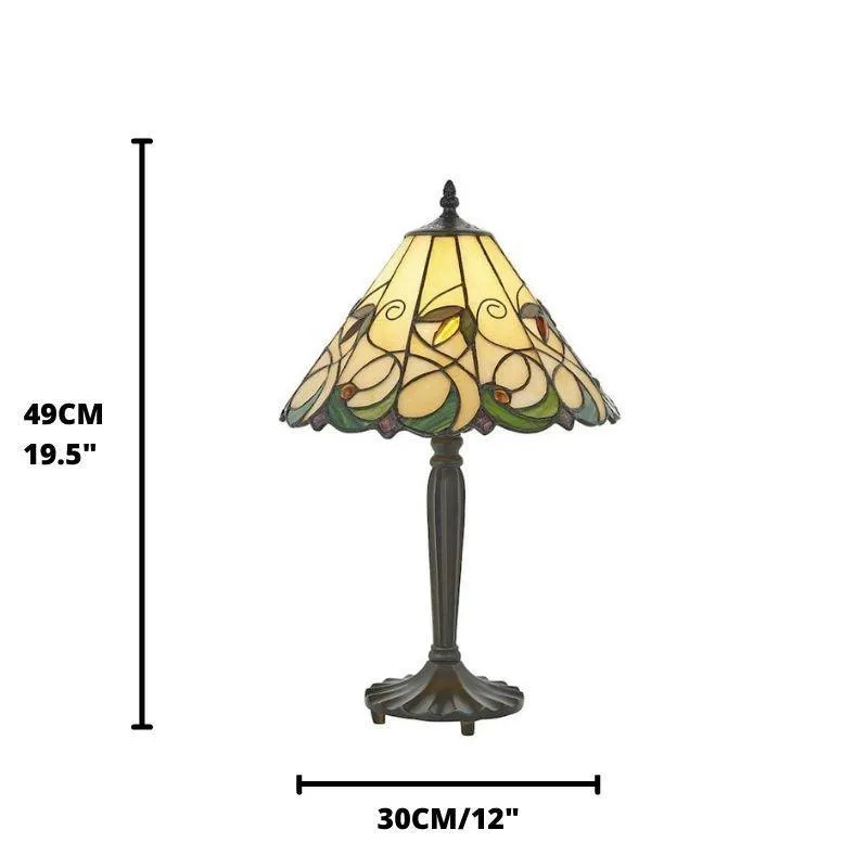 Interiors 1900 Jamelia Small Tiffany Lamp