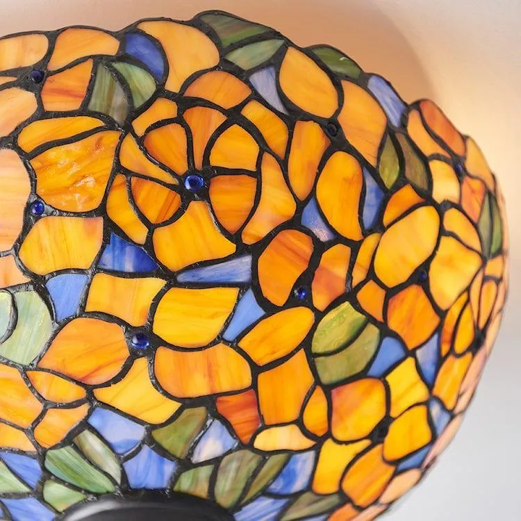 Interiors 1900 Josette Medium Flush Tiffany Ceiling Light