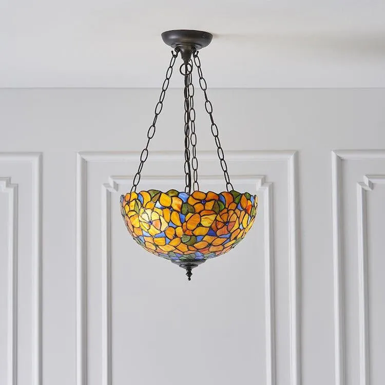 Interiors 1900 Josette Medium Inverted Tiffany Ceiling Light