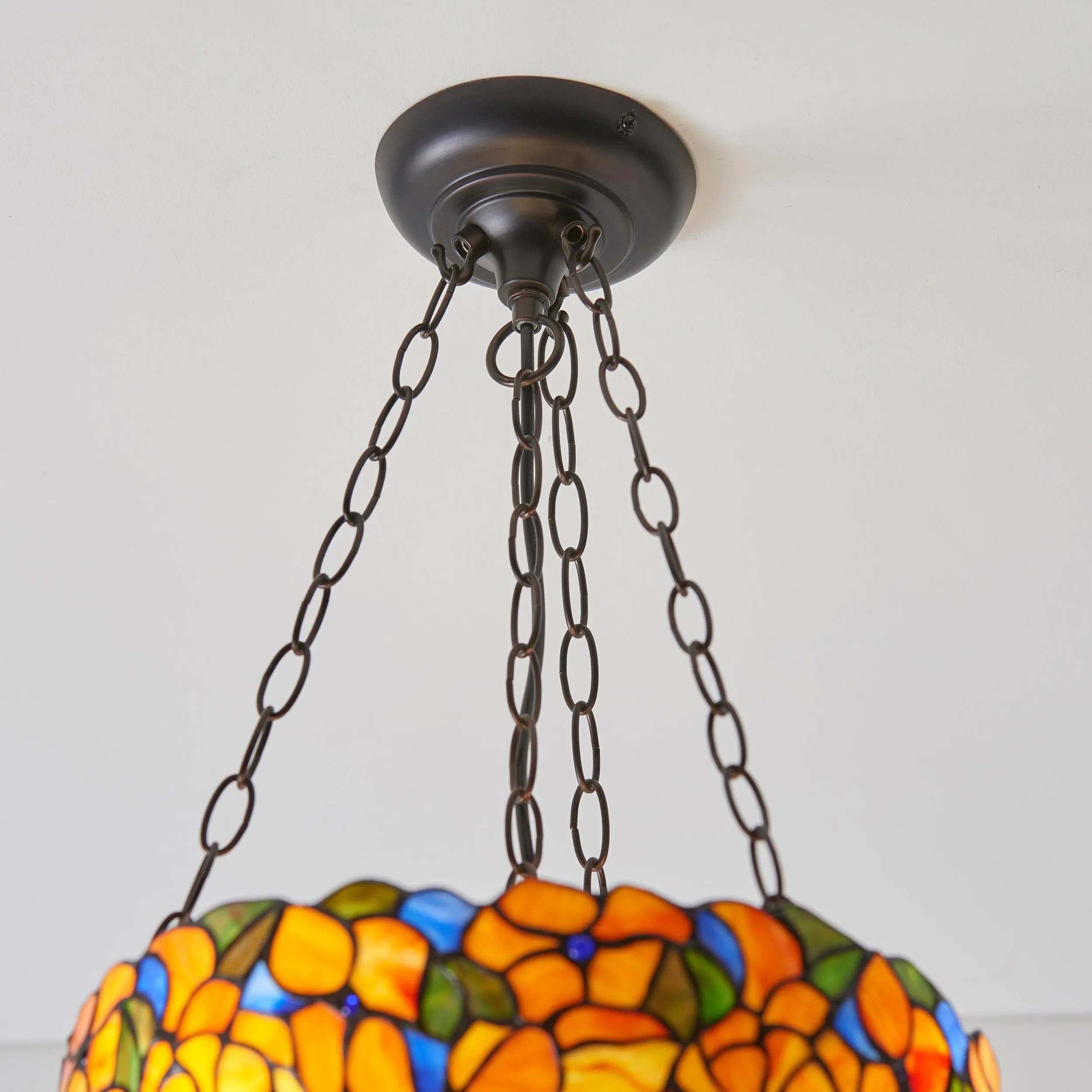 Interiors 1900 Josette Medium Inverted Tiffany Ceiling Light