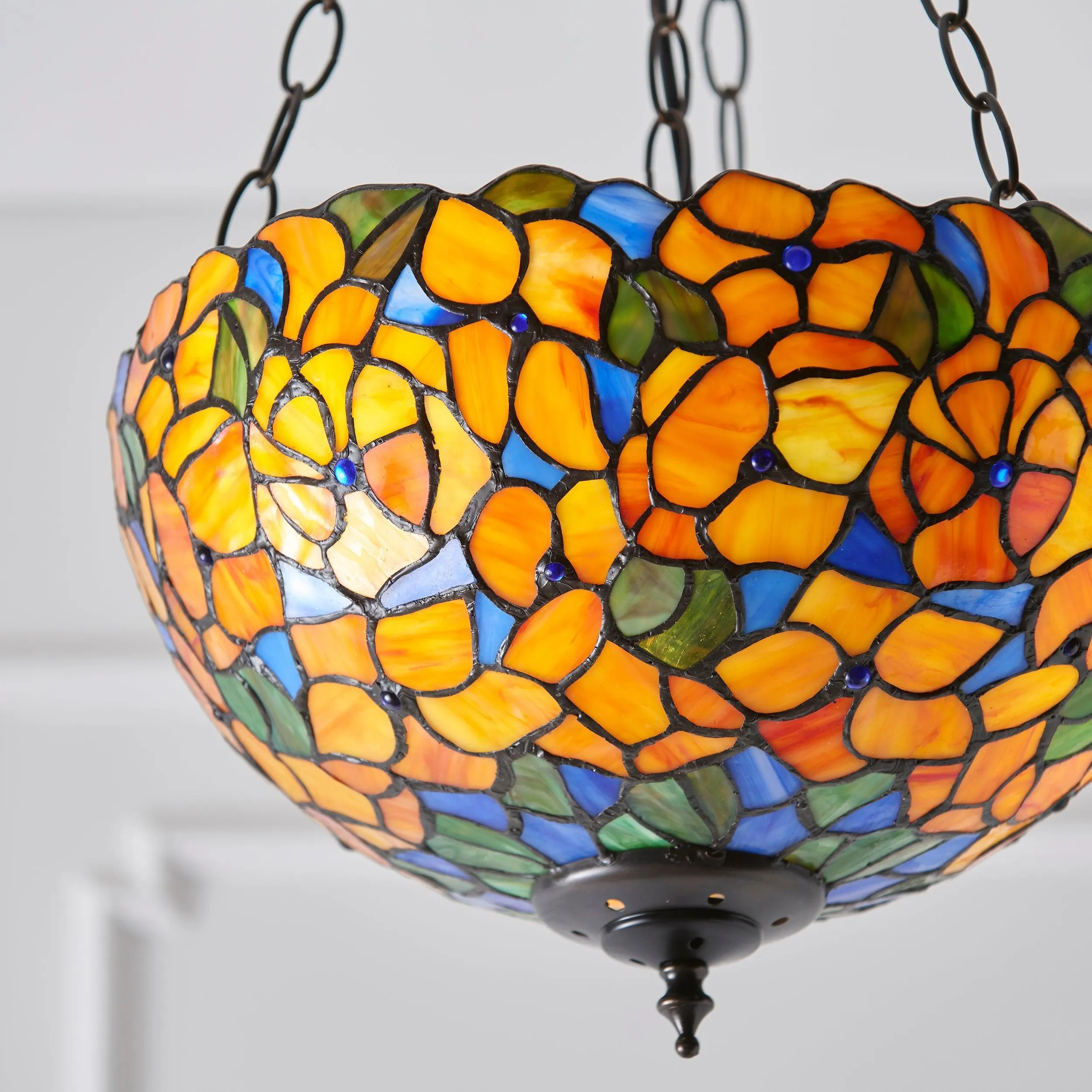 Interiors 1900 Josette Medium Inverted Tiffany Ceiling Light