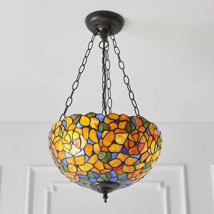 Interiors 1900 Josette Medium Inverted Tiffany Ceiling Light