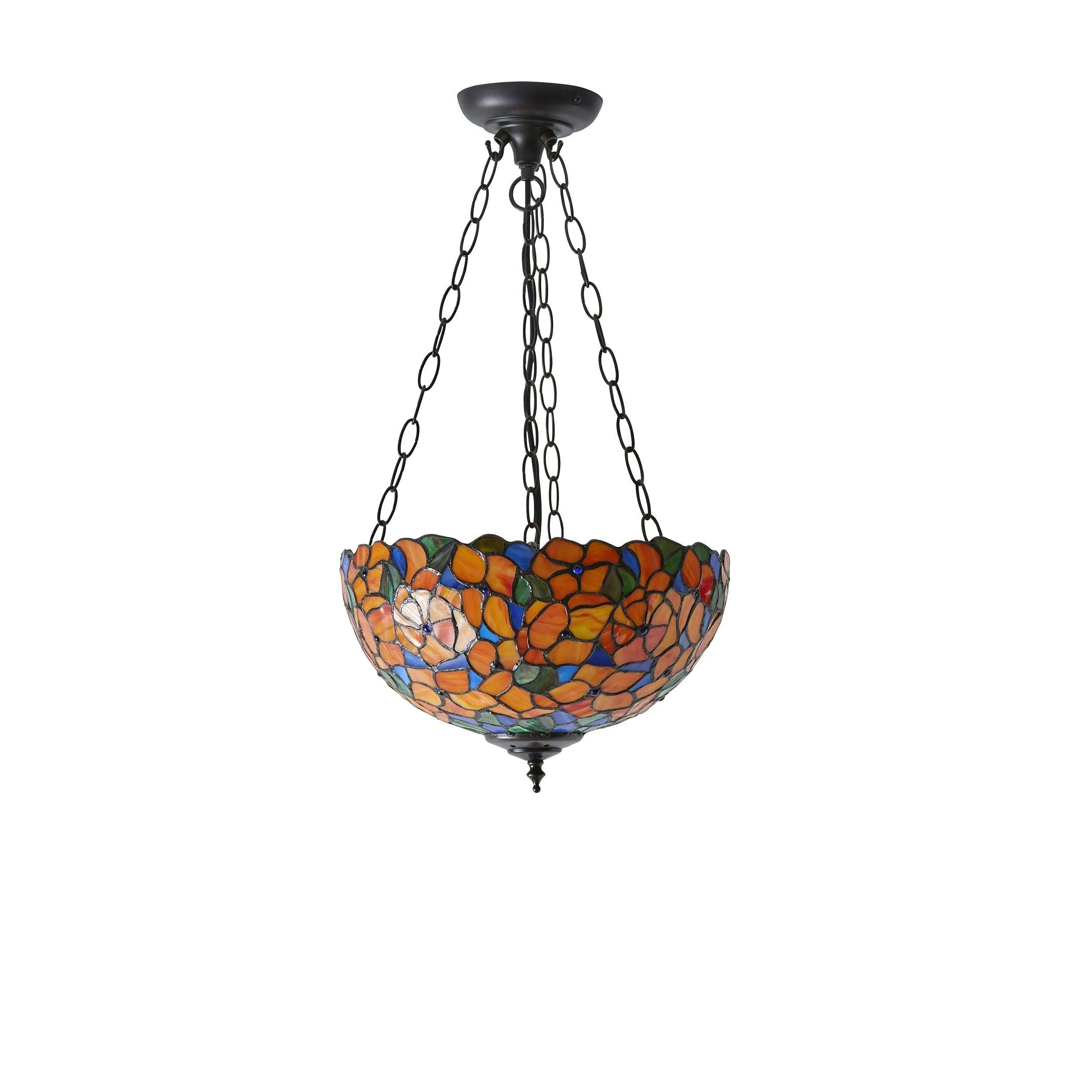 Interiors 1900 Josette Medium Inverted Tiffany Ceiling Light