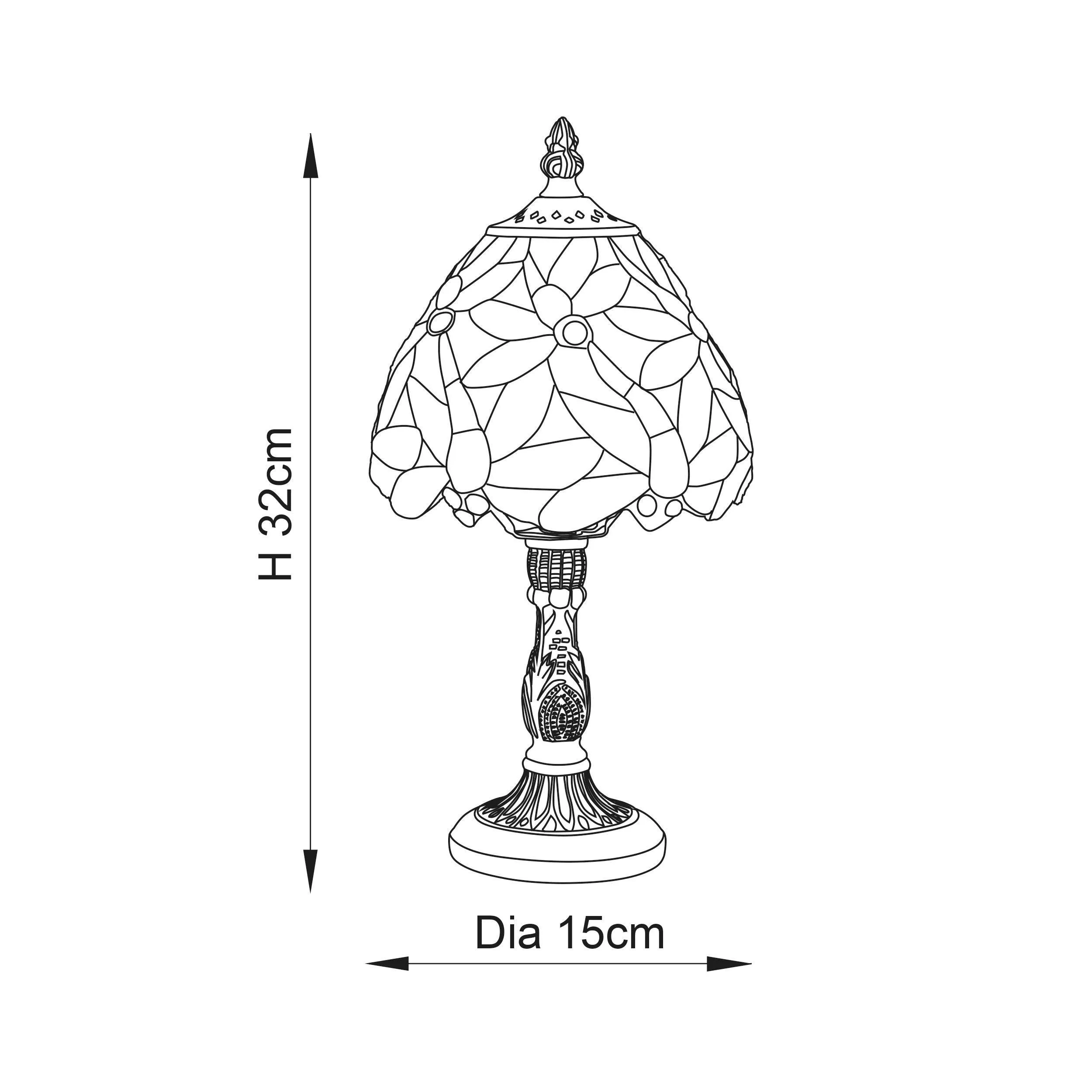 Interiors 1900 Lorette Tiffany Bedside Lamp