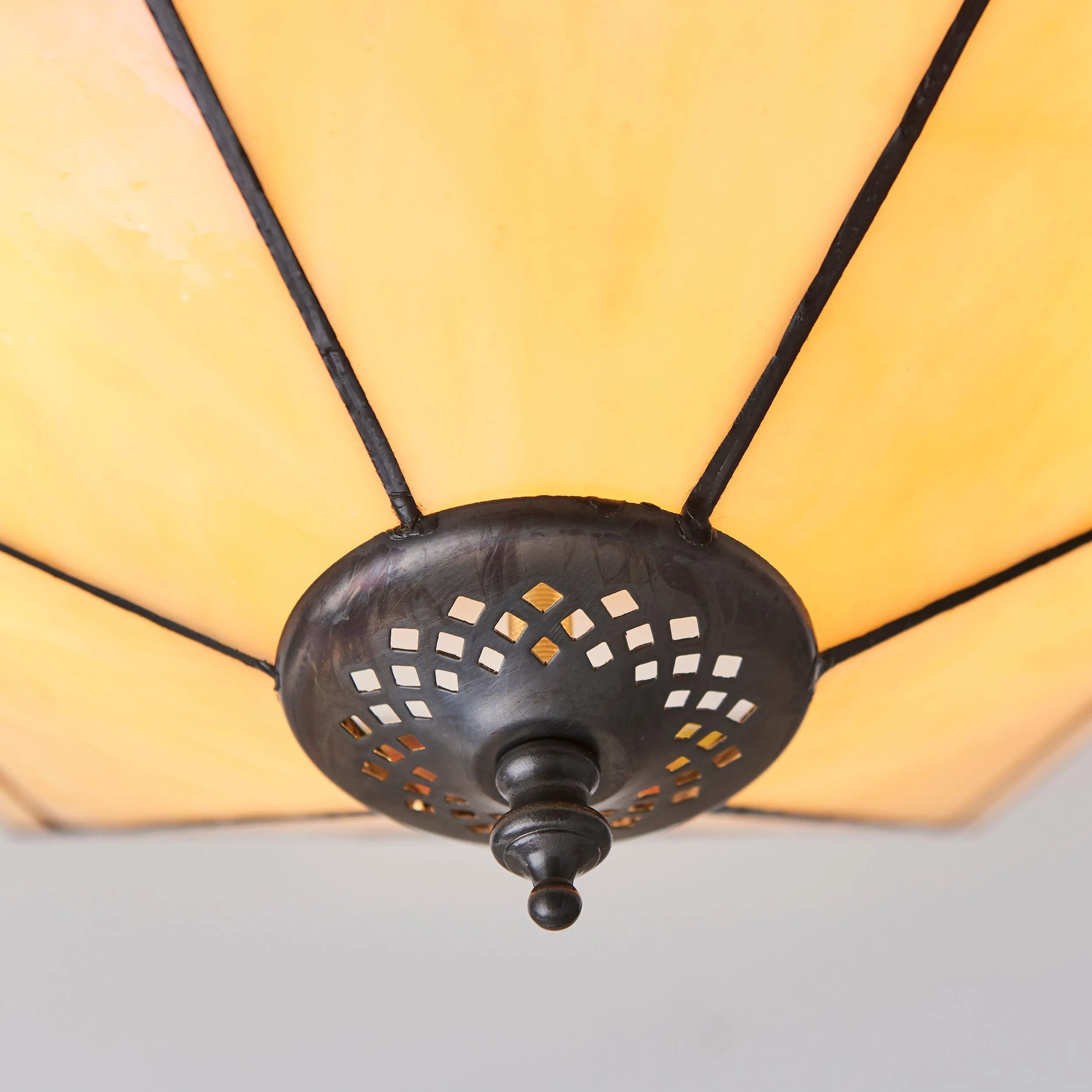 Interiors 1900 Nevada Large Flush Tiffany Ceiling Light