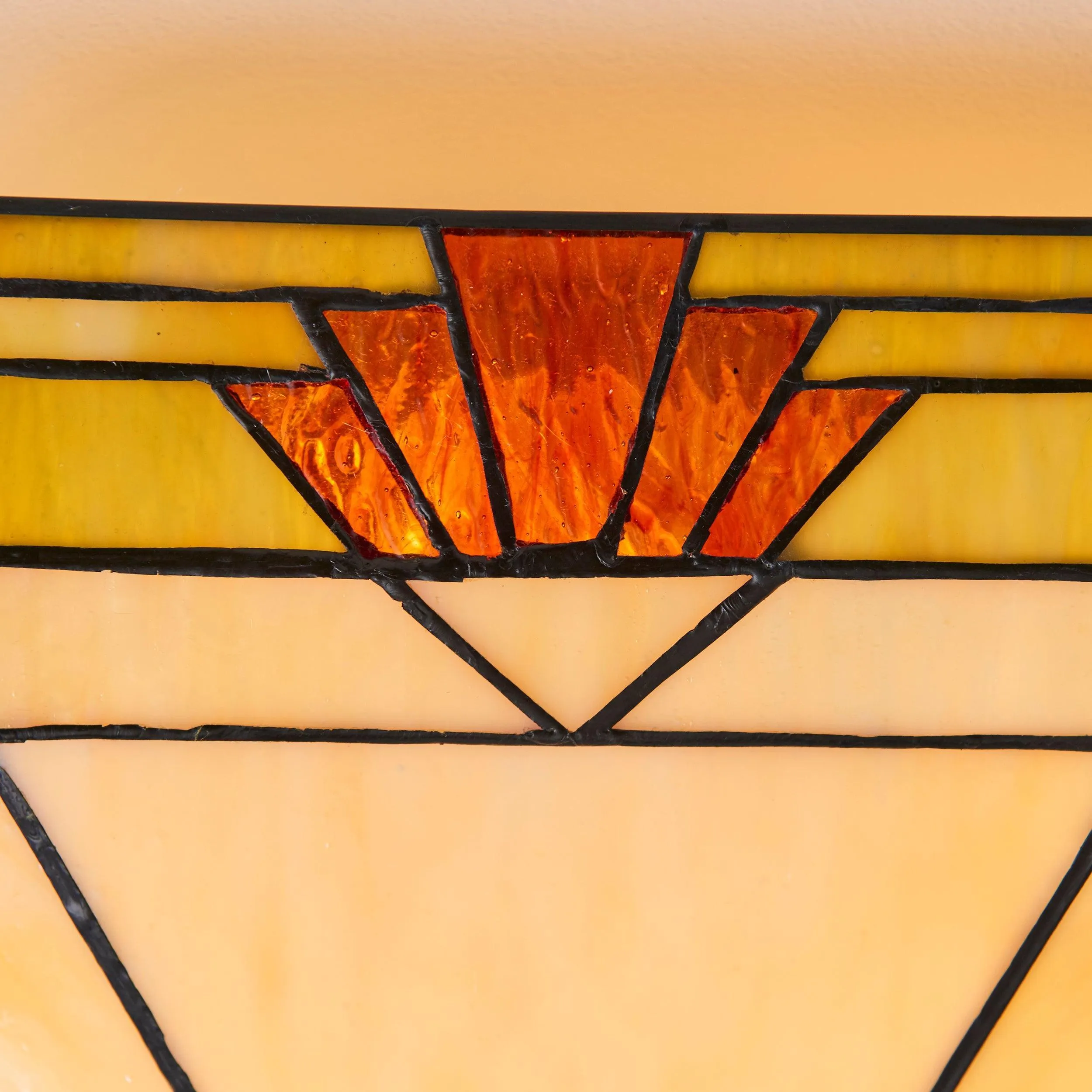 Interiors 1900 Nevada Large Flush Tiffany Ceiling Light