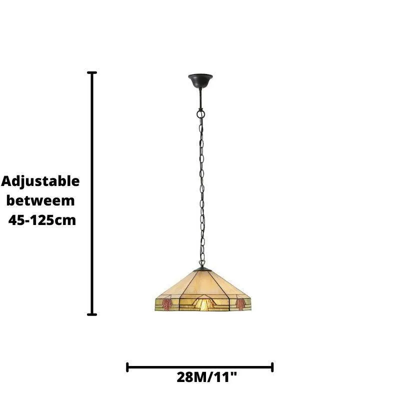 Interiors 1900 Nevada Small Tiffany Ceiling Light