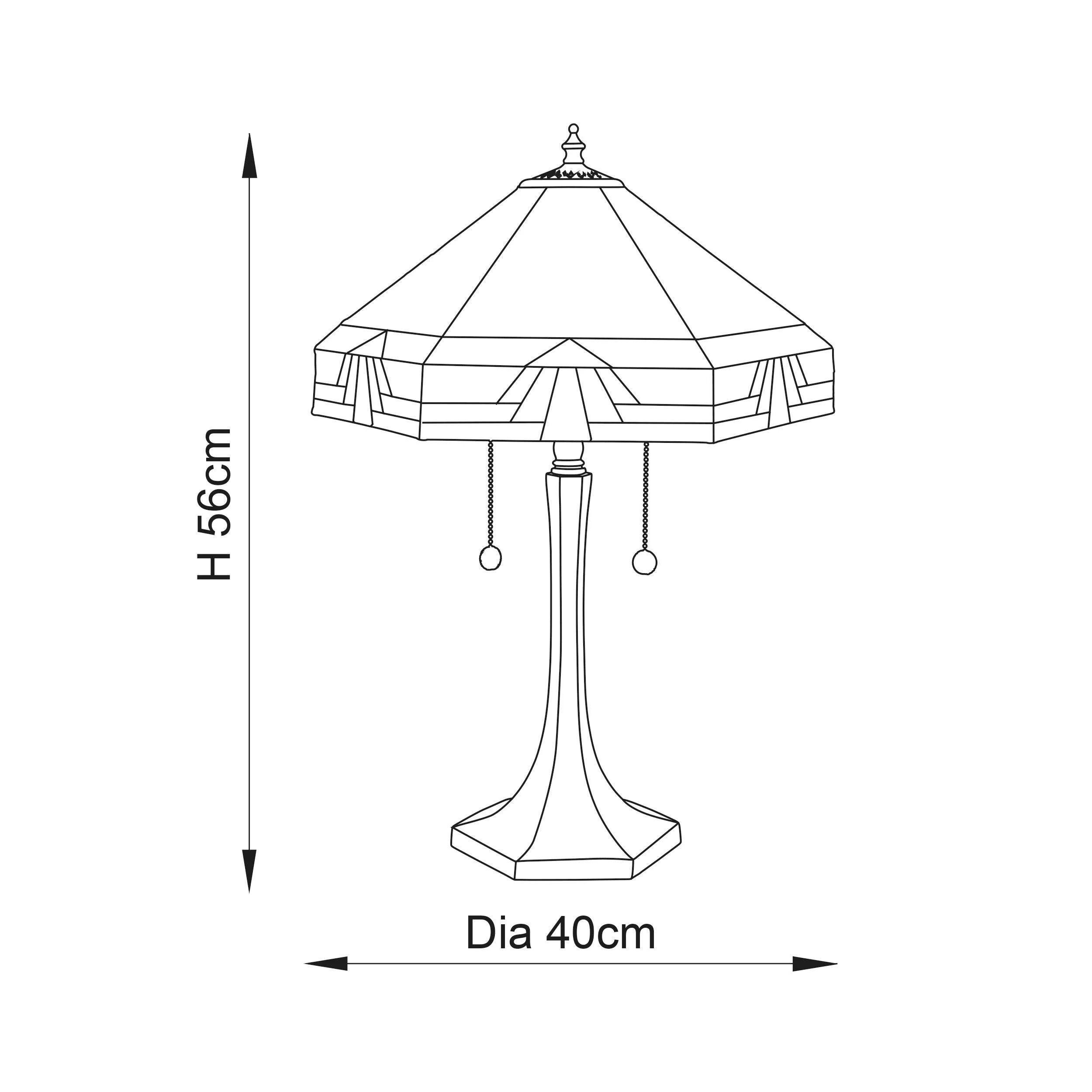 Interiors 1900 Nevada Tiffany Table Lamp