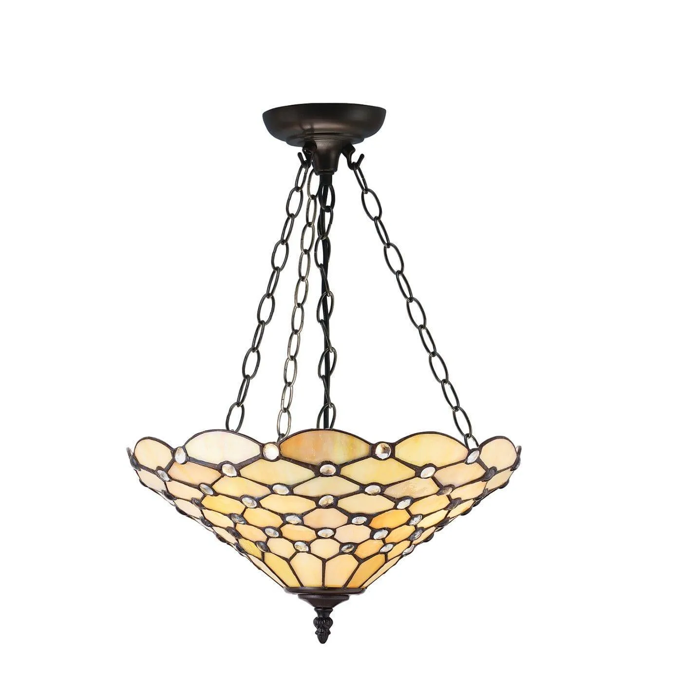 Interiors 1900 Pearl Inverted Tiffany Ceiling Light