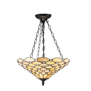 Interiors 1900 Pearl Inverted Tiffany Ceiling Light
