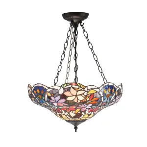 Interiors 1900 Sullivan Inverted Tiffany Ceiling Light