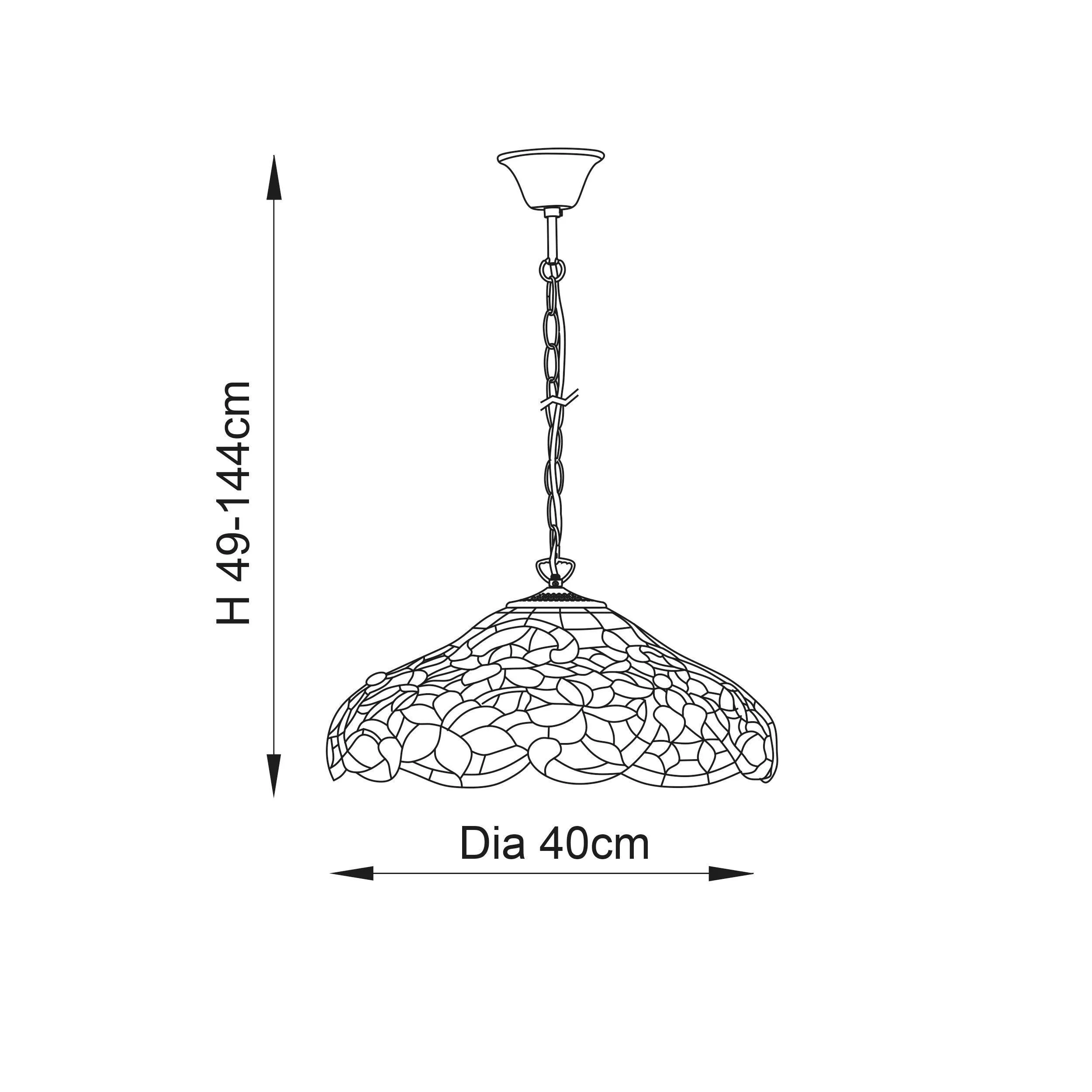 Interiors 1900 Sullivan Medium Tiffany Ceiling Light