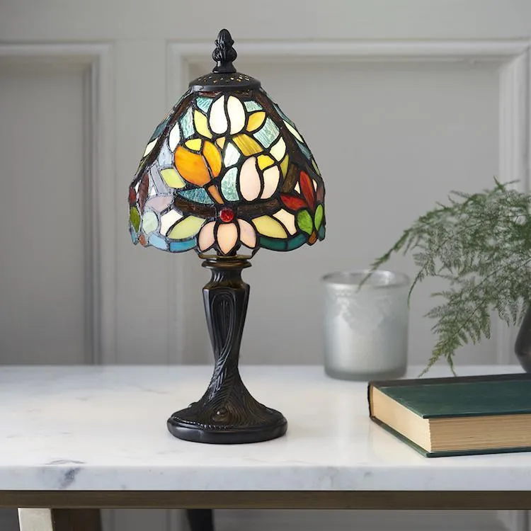 Interiors 1900 Sylvette Mini Tiffany Bedside Table Lamp