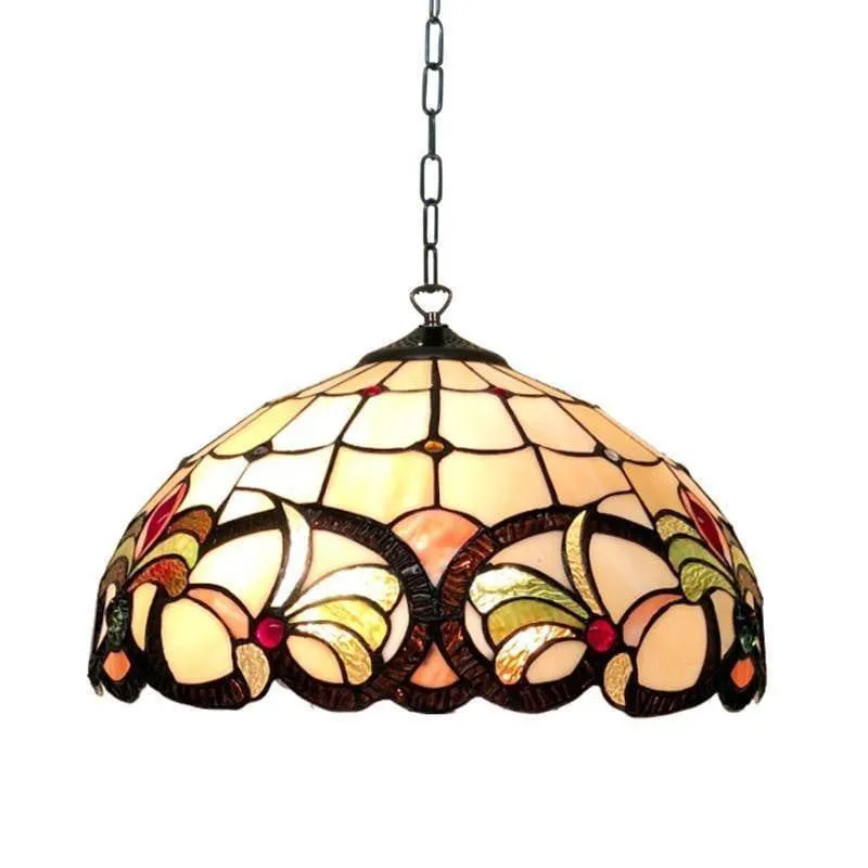 Ipswich Tiffany Ceiling Light - Single bulb fitting